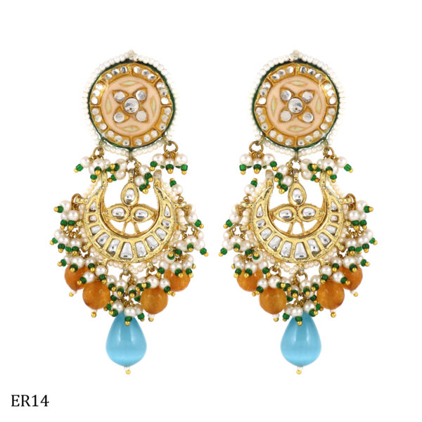 Golden Horizon Shimmer Earrings - Image 2