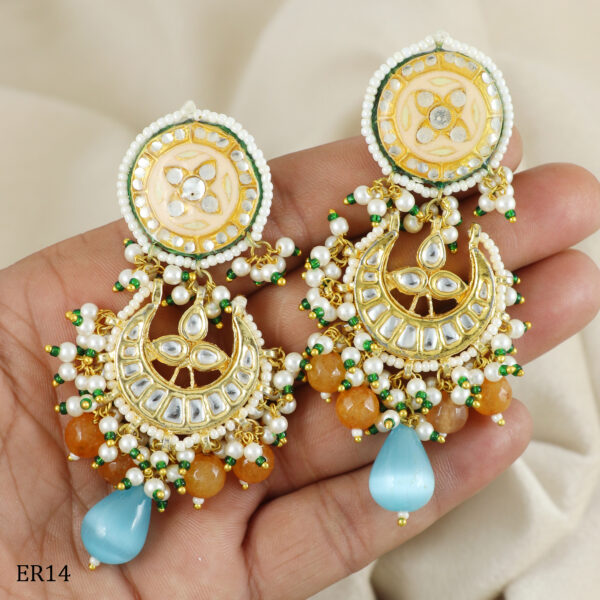 Golden Horizon Shimmer Earrings - Image 4