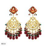 Crimson Crown Drops Earrings - Image 2
