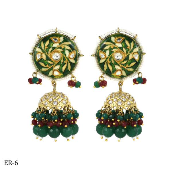 Regal Ruby Gleam Earrings - Image 2